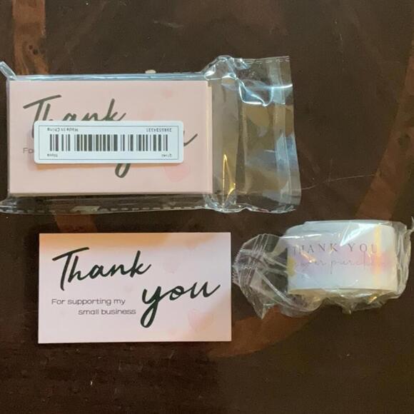 170 piece thank you business cards and stickers - Picture 1 of 3